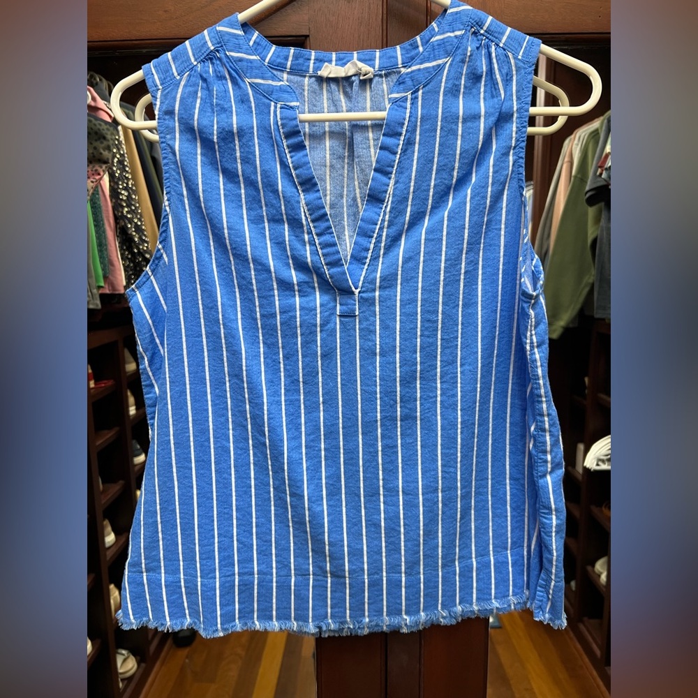 Carve Designs XS Dylan Tank Blue Striped